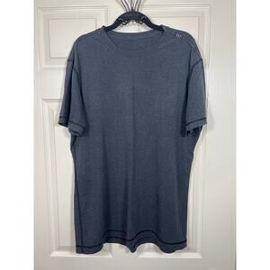 Lululemon Mens Grey Gray Gym Short Sleeve T Shirt XL Fitness Workout